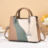 New Fashion Trend Large Capacity Simple Splicing Contrast Color One Shoulder Handbag