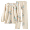2pcs Pajamas for Women Set Long Sleeve Sleepwear Women Autumn Winter Pijama Luxury Pajama Set